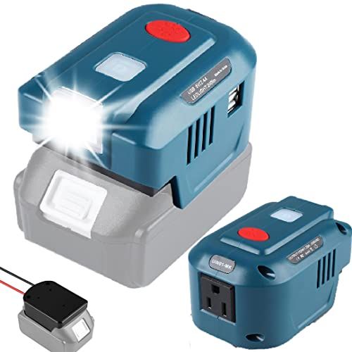 EID 150w マキタバッテリーインバーター+マキタ18Vバッテリー 変換アダプター AC100-120V 150W 電圧保護 省エネルギー マキタバッテリーインバーター マキタ18v バッテリー 対応 LED 2-USB/ライト付き 車中 c280da4e