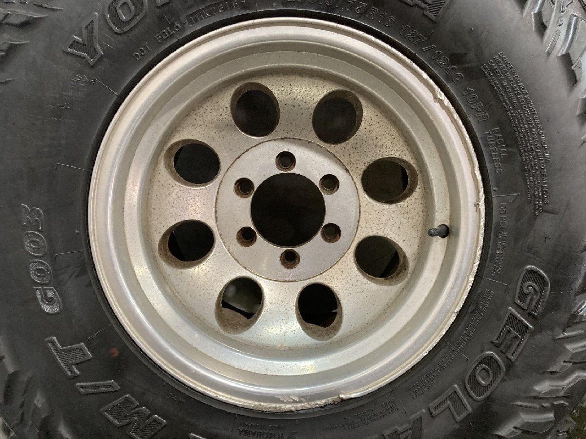 【YOKOHAMA GEOLANDAR M/T G003 LT315/75R16】夏タイヤ【ミッキートンプソン 16インチ 10J6HPCD139.7+25.4】バリ溝 ランクル等　(KTK717)