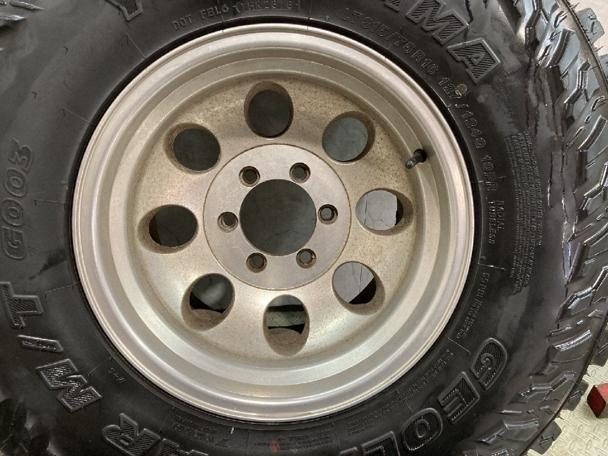 【YOKOHAMA GEOLANDAR M/T G003 LT315/75R16】夏タイヤ【ミッキートンプソン 16インチ 10J6HPCD139.7+25.4】バリ溝 ランクル等　(KTK717)