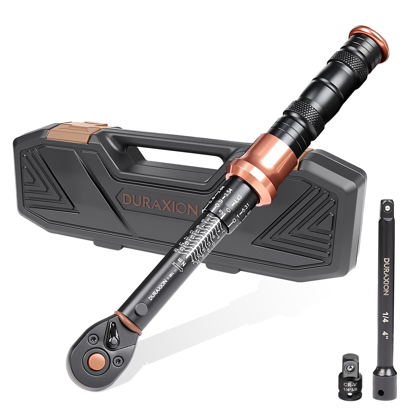 1/4インチトルクレンチ セット3点組 トルクレンチ 自転車 ロードバイク プレセット型 差込角6.35 mm 1-25N.m 自電車 バイク 機械の整備 高精度 正方向±3％ 逆方向±5％ 見やすいダブル目盛り 左右回転 72ギア 5°送り ac4ce1e5
