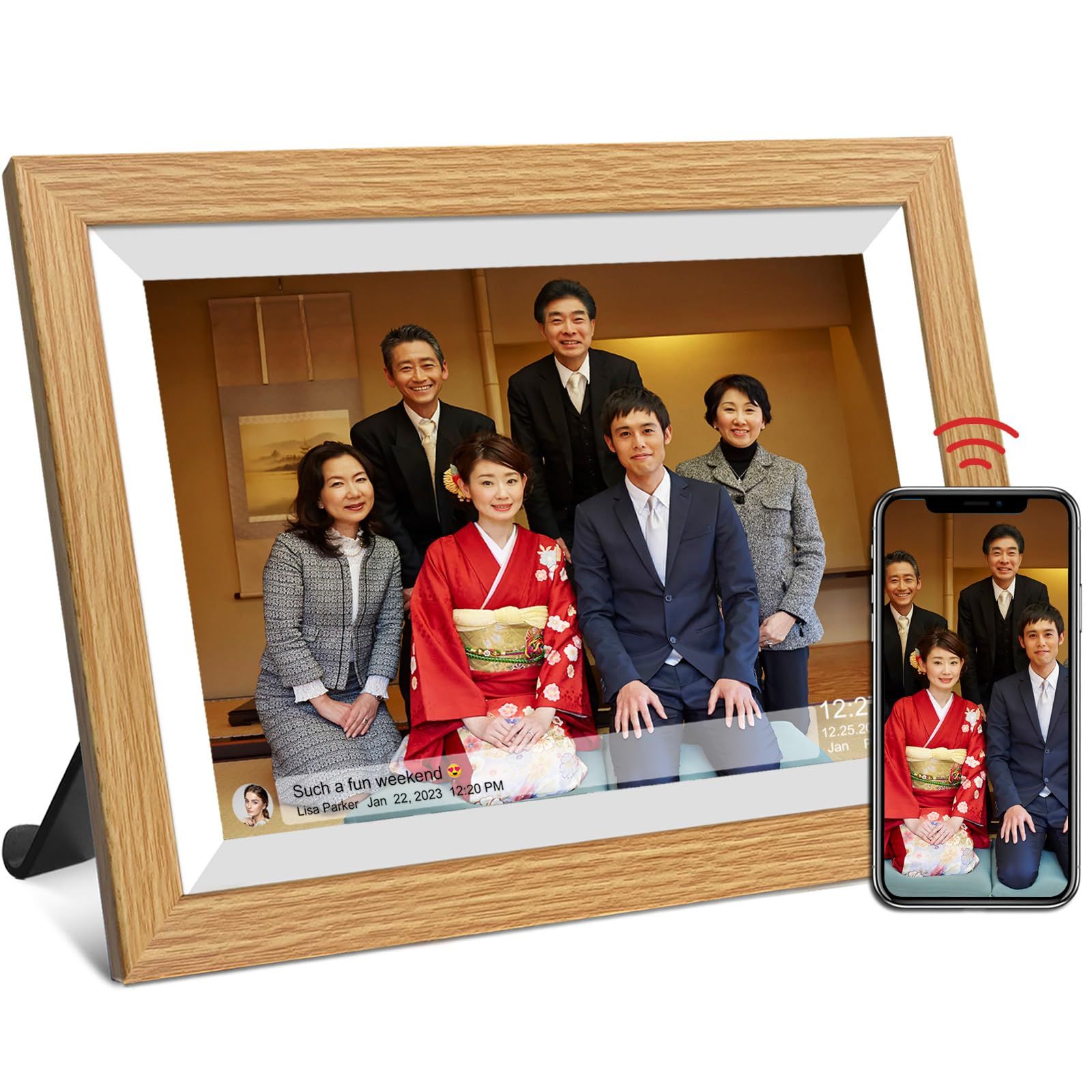 32GBデジタルフォトフレーム WiFi 10.1インチ スマートデジタルフォトフレーム 1280x800 IPS HD タッチスクリーン、自動回転、スライドショー、アプリでどこからでも写真やビデオをリモートで共有する簡単セットアップ★m 7b400ffb 32GBデジタルフォトフレーム WiFi 10.1インチ スマートデジタルフォトフレーム 1280x800 IPS HD タッチスクリーン、自動回転、スライドショー、アプリでどこからでも写真やビデオをリモートで共有する簡単セットアップ★m 7b400ffb