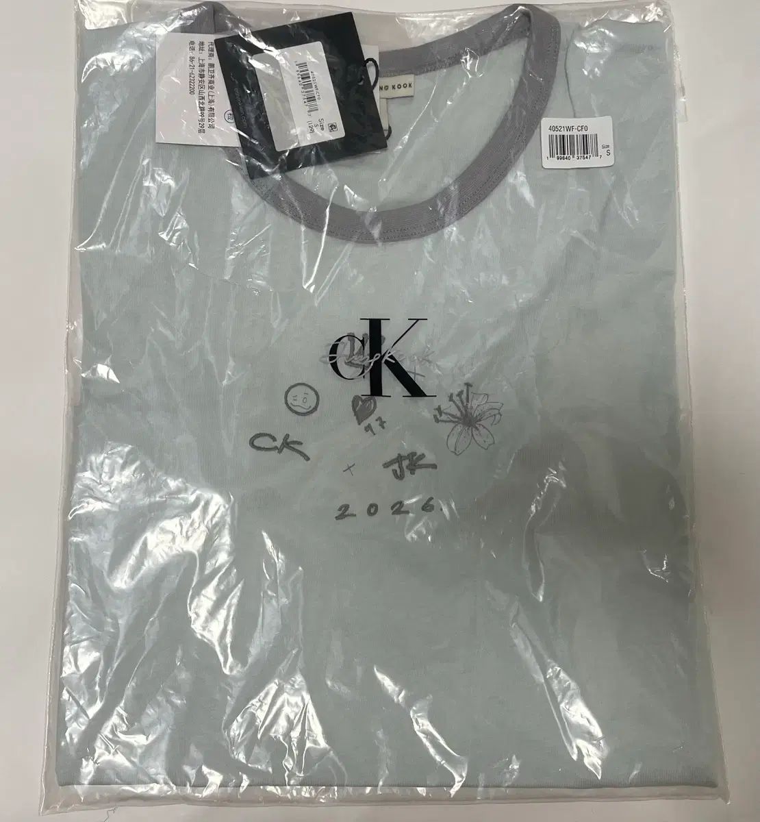Calvin Klein カルバン・クライン JK ジョングク カルバン・クライン コラボ リンガー ベイビー 半袖 S