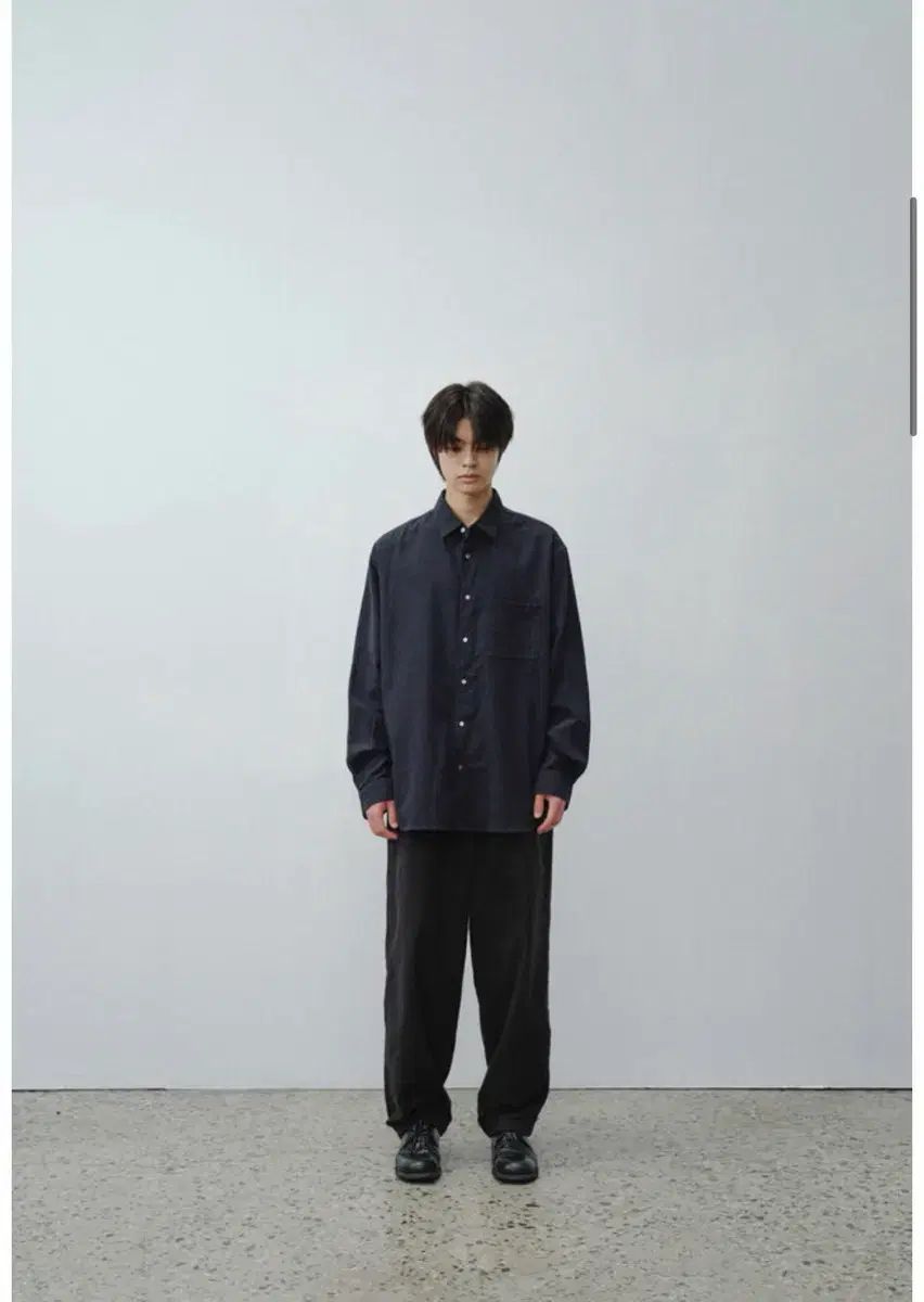 (3) スチールネス コットン シルクネップ シャツ ダークネイビー 18,531円