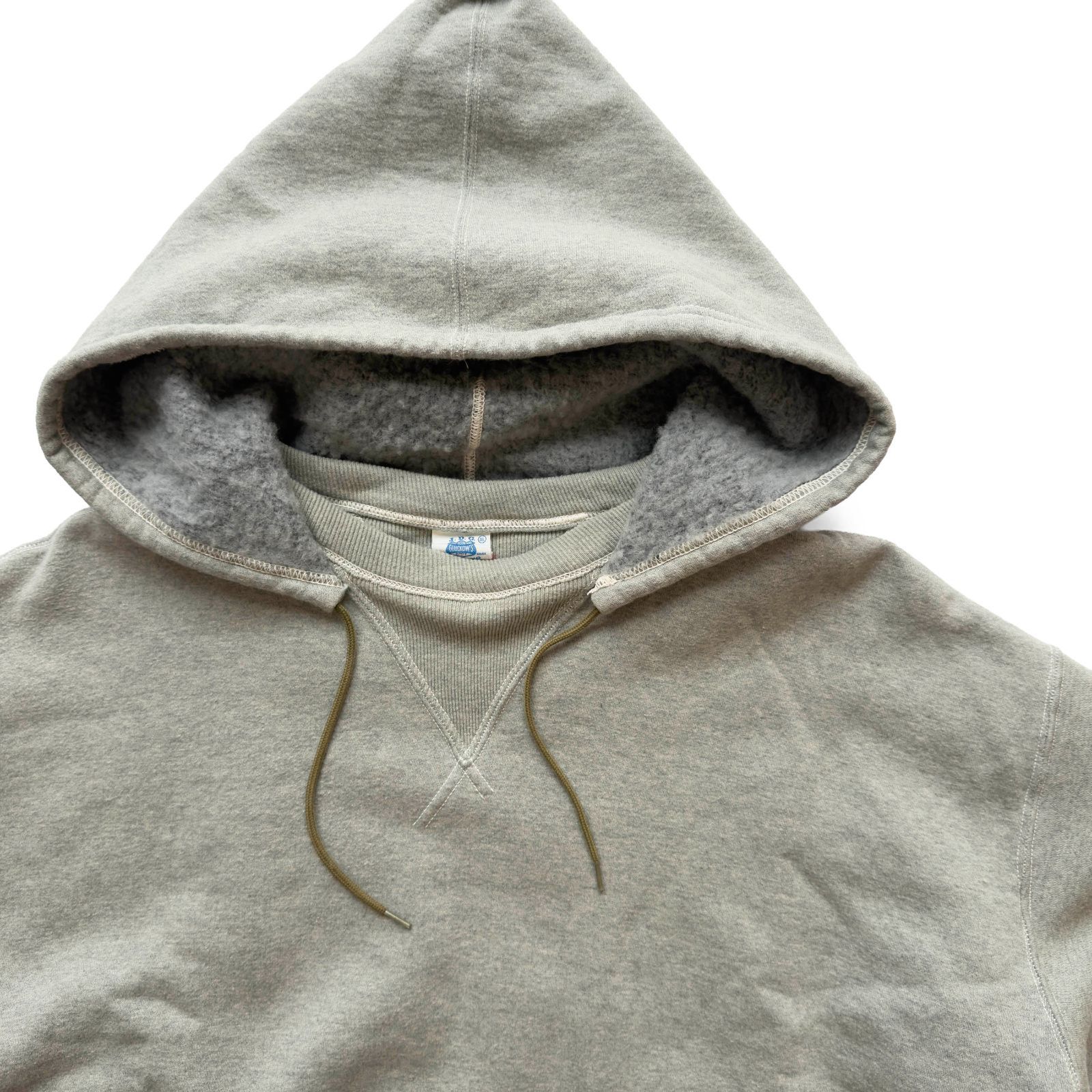 JOHN GLUCKOW by WAREHOUSE ジョングラッコー ウエアハウス Back-Panel Afterhood サイズXL 後付け パーカー フーディー グレー