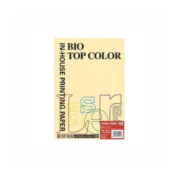 （まとめ） 伊東屋 バイオトップカラー A4判 50枚入 120g／m2 BT301 クリーム 〔×5セット〕