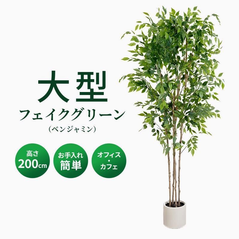【送料無料】ベンジャミン フェイクグリーン 光触媒フェイクグリーン 観葉植物 造花 人工観葉植物 リアル 水やり不要 枯れない 本物そっくり 光触媒 大型 おしゃれ