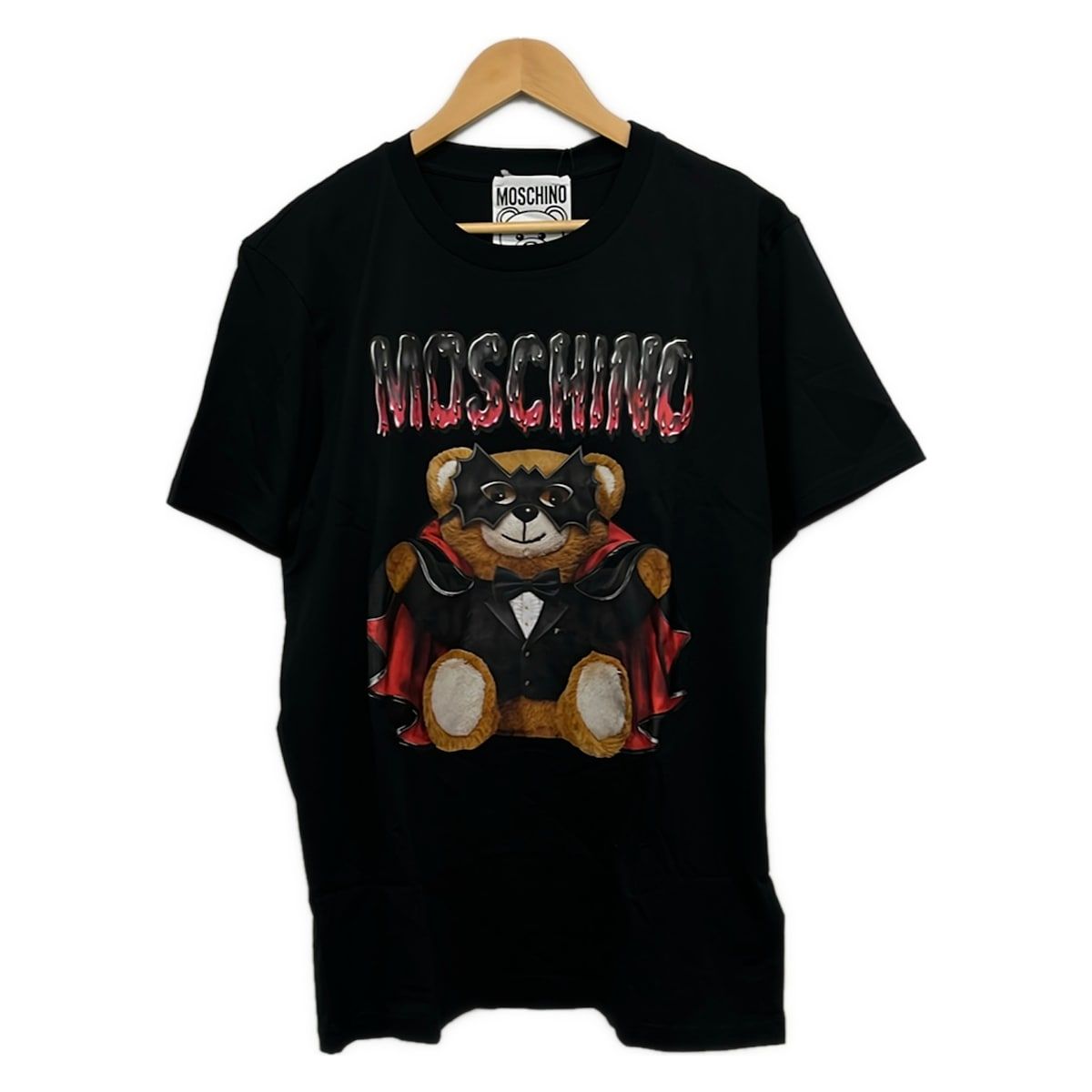 MOSCHINO(モスキーノ) 半袖Tシャツ サイズI 52 メンズ美品 - 黒×ライト 