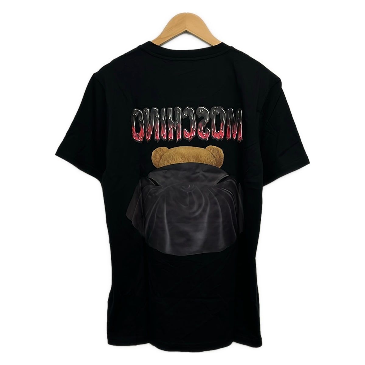 MOSCHINO(モスキーノ) 半袖Tシャツ サイズI 52 メンズ美品 - 黒×ライト 