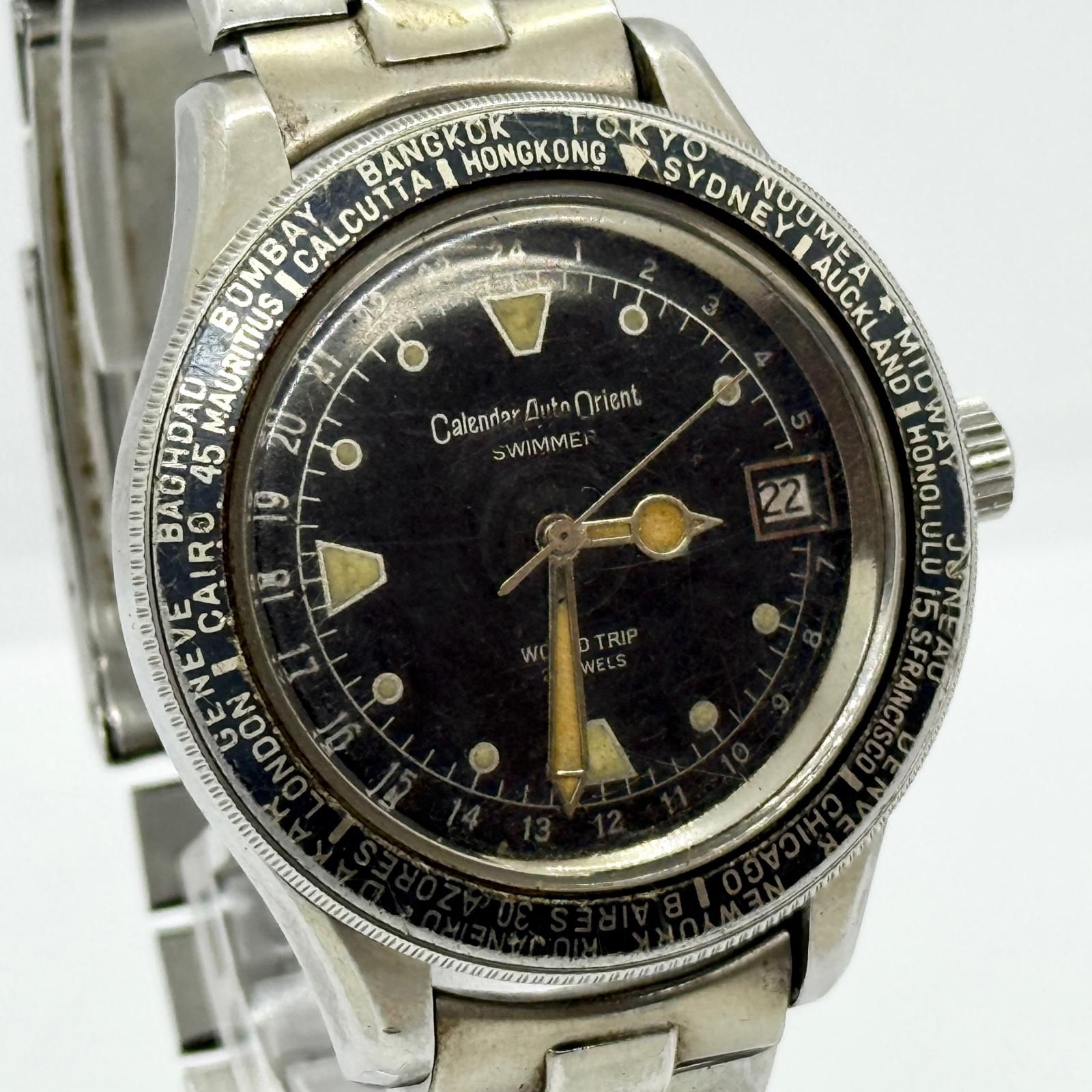 ORIENT オリエント カレンダーオート オリエント O-19762 ブラック AT メンズ 腕時計 訳あり