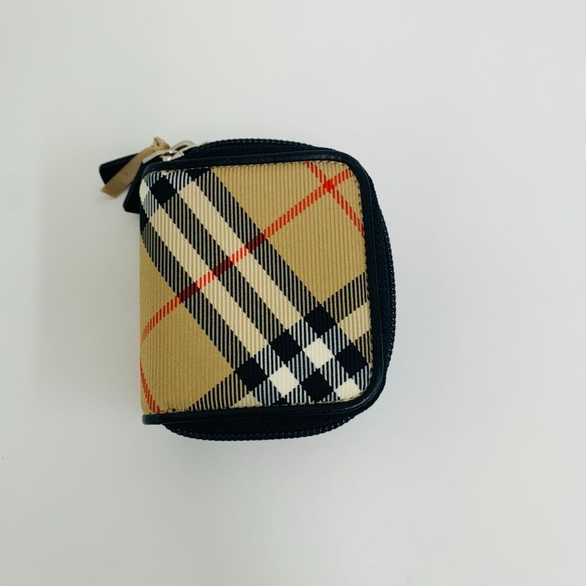 【美品】BURBERRY バーバリー コインケース 小銭入れ ノバチェック ネイビー