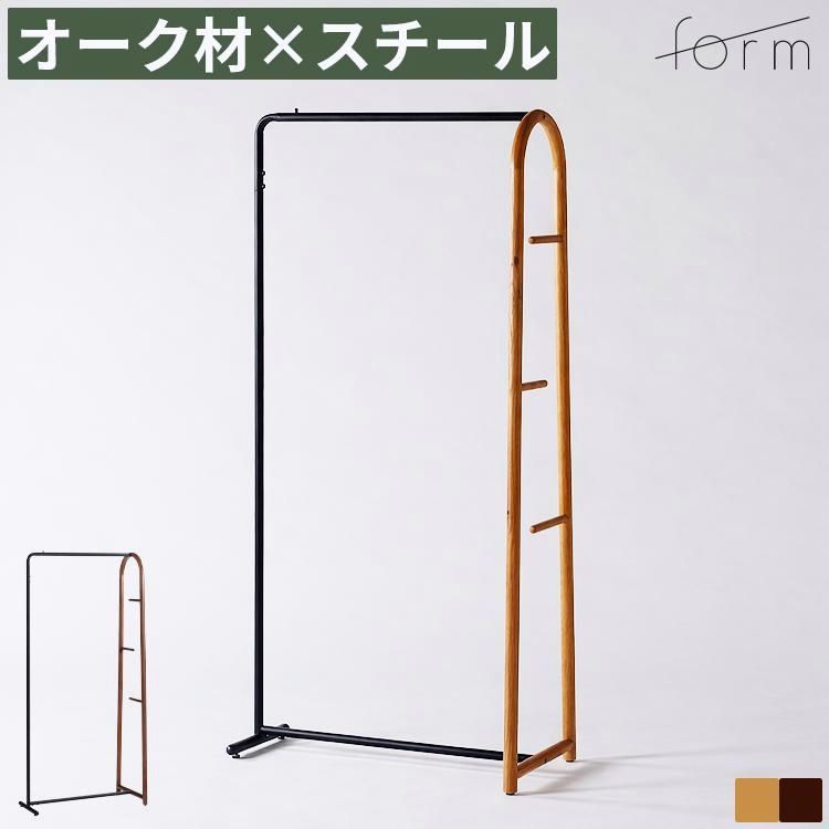 【送料無料】ハンガーラック 木製 天然木 アイアン 北欧 おしゃれ 幅70cm スリム コートハンガー 洋服掛け 衣類収納 玄関 リビング 寝室 収納家具 省スペース コート掛け