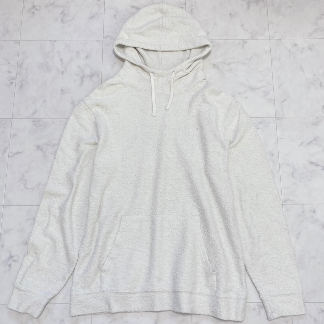STUSSY パイル編み 胸刺繍 プルオーバー ホワイト XL - メルカリ