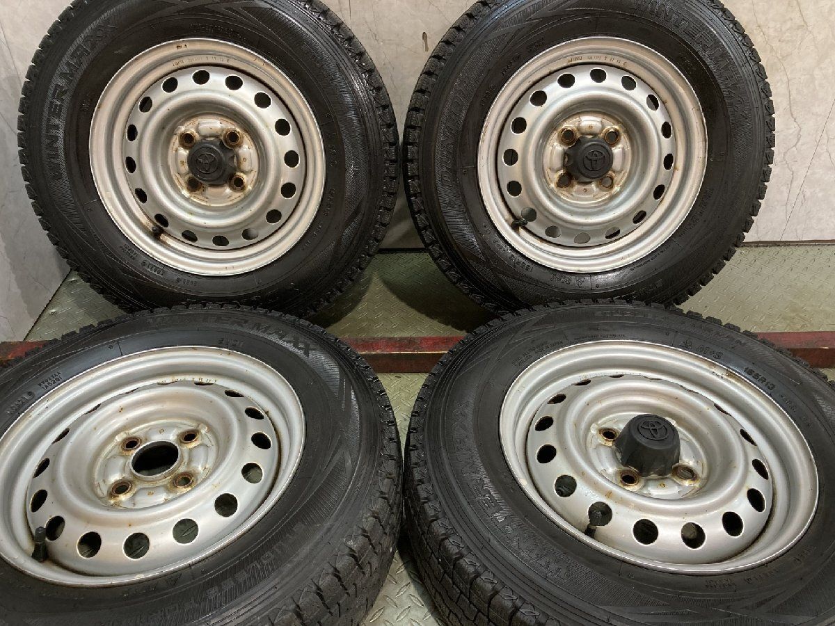 【DUNLOP SV01 165R13LT 6PR】スタッドレス【トヨタ プロボックス/サクシード 純正ホイール 13インチ 5J4HPCD100】バリ溝　(MTL060)