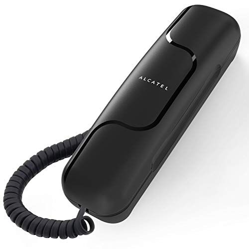 ALCATEL (アルカテル) T06 電話機 シンプル 固定電話機 ビジネスフォン 電話 電源不要 コンパクト 小型 卓上 壁掛け アナログ回線 受付用 オフィス用 家庭用 ブラック(沖縄・離島の方発送不可）) fc38ab67