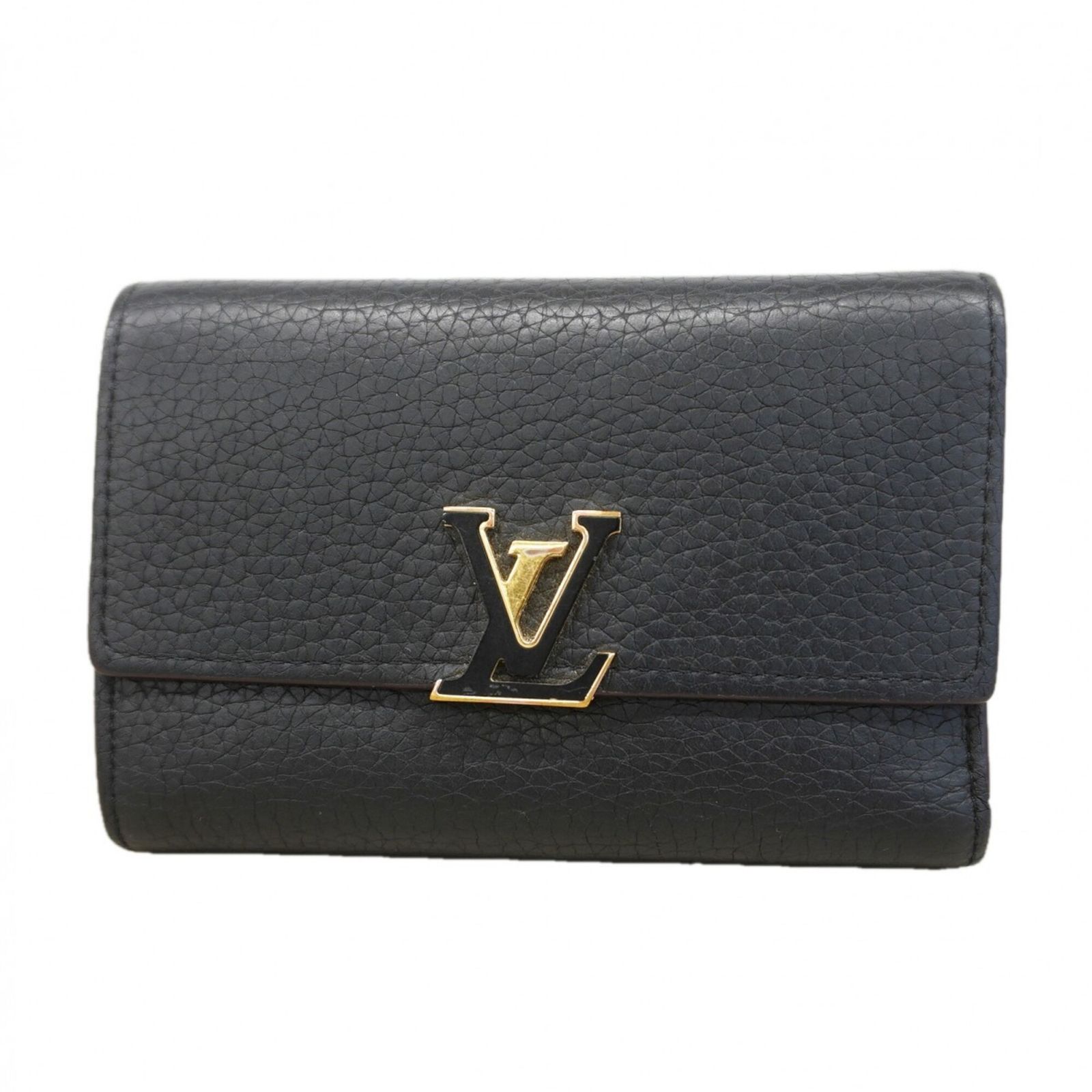 ルイ・ヴィトン(Louis Vuitton) ルイ・ヴィトン 三つ折り財布 トリヨン ポルトフォイユ カプシーヌコンパクト M62157 ノワール ホットピンクレディース P2898597