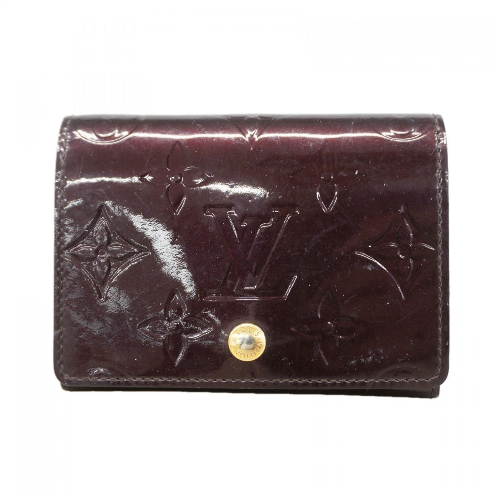 ルイ・ヴィトン(Louis Vuitton) ルイ・ヴィトン 名刺入れ ヴェルニ アンヴェロップカルトドゥヴィジット M91409 アマラントレディース P2897909