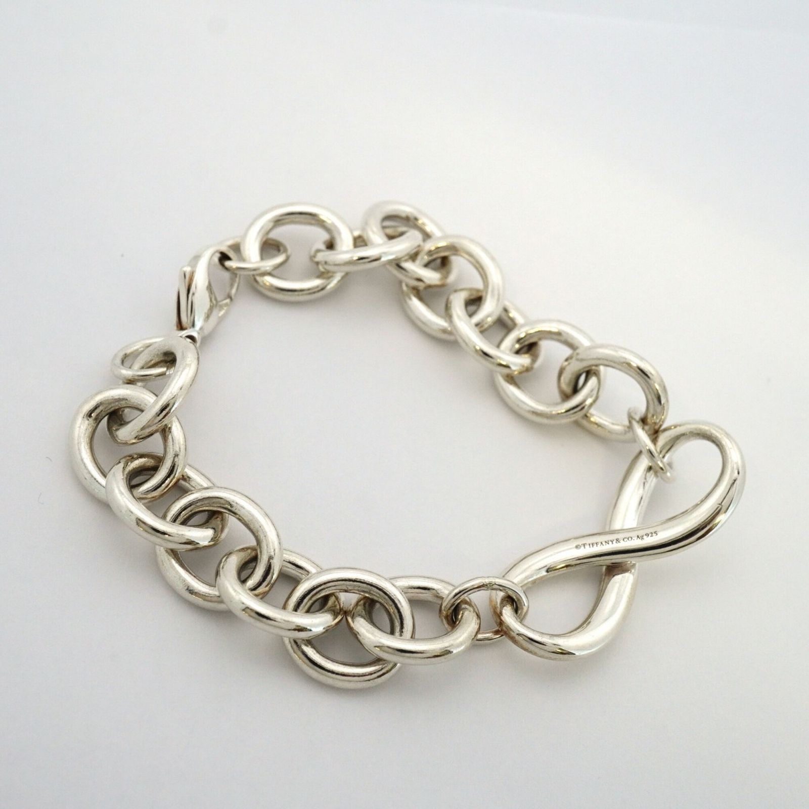 美品 Tiffany ティファニー インフィニティ ブレスレット 925 ティファニー(Tiffany) ティファニー ブレスレット インフィニティ