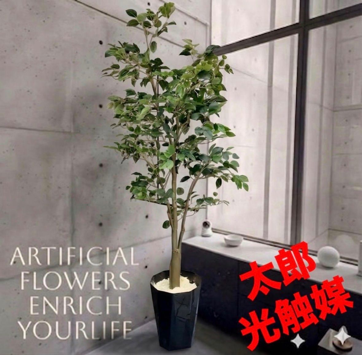 光触媒　人工観葉植物　ウォールグリーン　フェイクグリーン　ベンジャミン1706@@