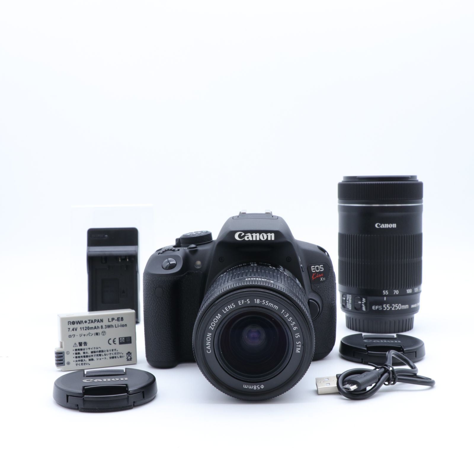 【送料無料】【良品】EOS Kiss X7i ダブルズームキット