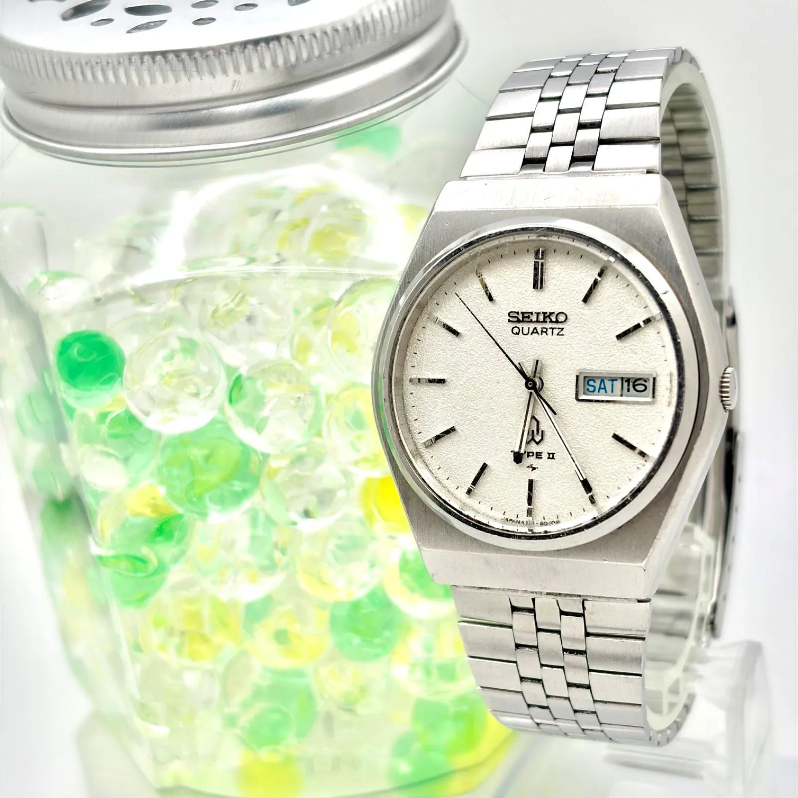 新品電池】SEIKO セイコー TYPEⅡ タイプ2 メンズ 腕時計 シルバー