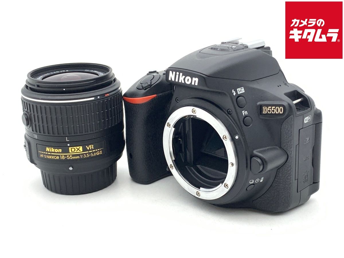 【中古】 【良品】 ニコン D5500 18-55 VR II レンズキット ブラック