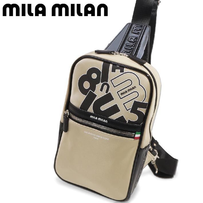 ミラミラン ボディバッグ ワンショルダーバッグ エリオ 256911 mila milan メンズ ゴールド系 定価17,600円 ミラショーン mila schon ミラ・ミラン 軽量 プレゼント ギフト 新品 未使用 9,750円