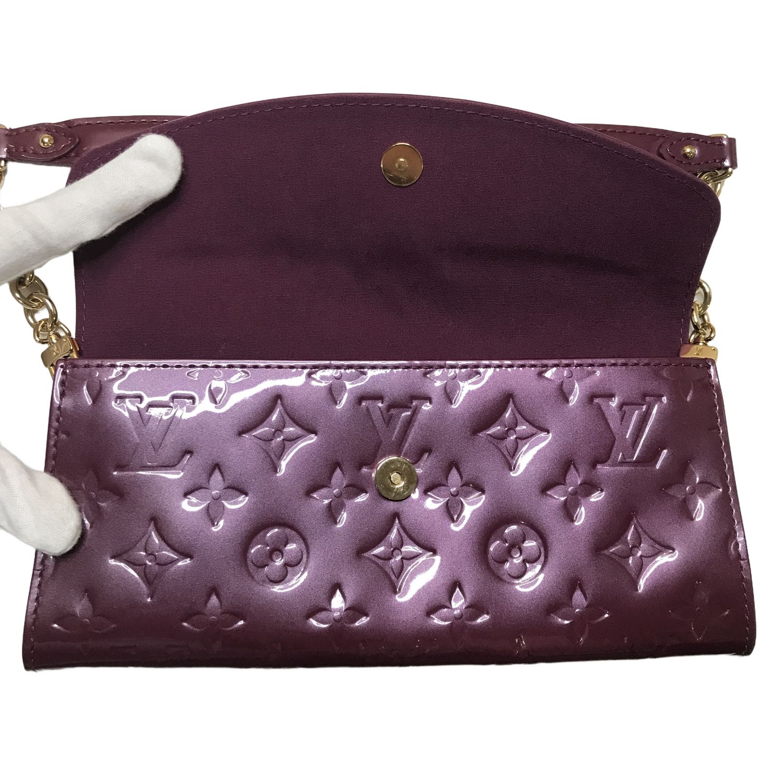 ルイ・ヴィトン LOUIS VUITTON モノグラム・ヴェルニ サンセット 