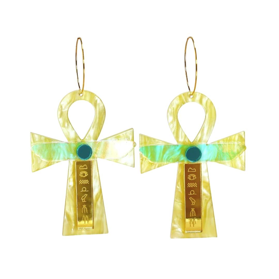 Egypt Ankh Cross Earrings エジプト アンク クロス 十字 ピアス セット オーストラリア メルボルン