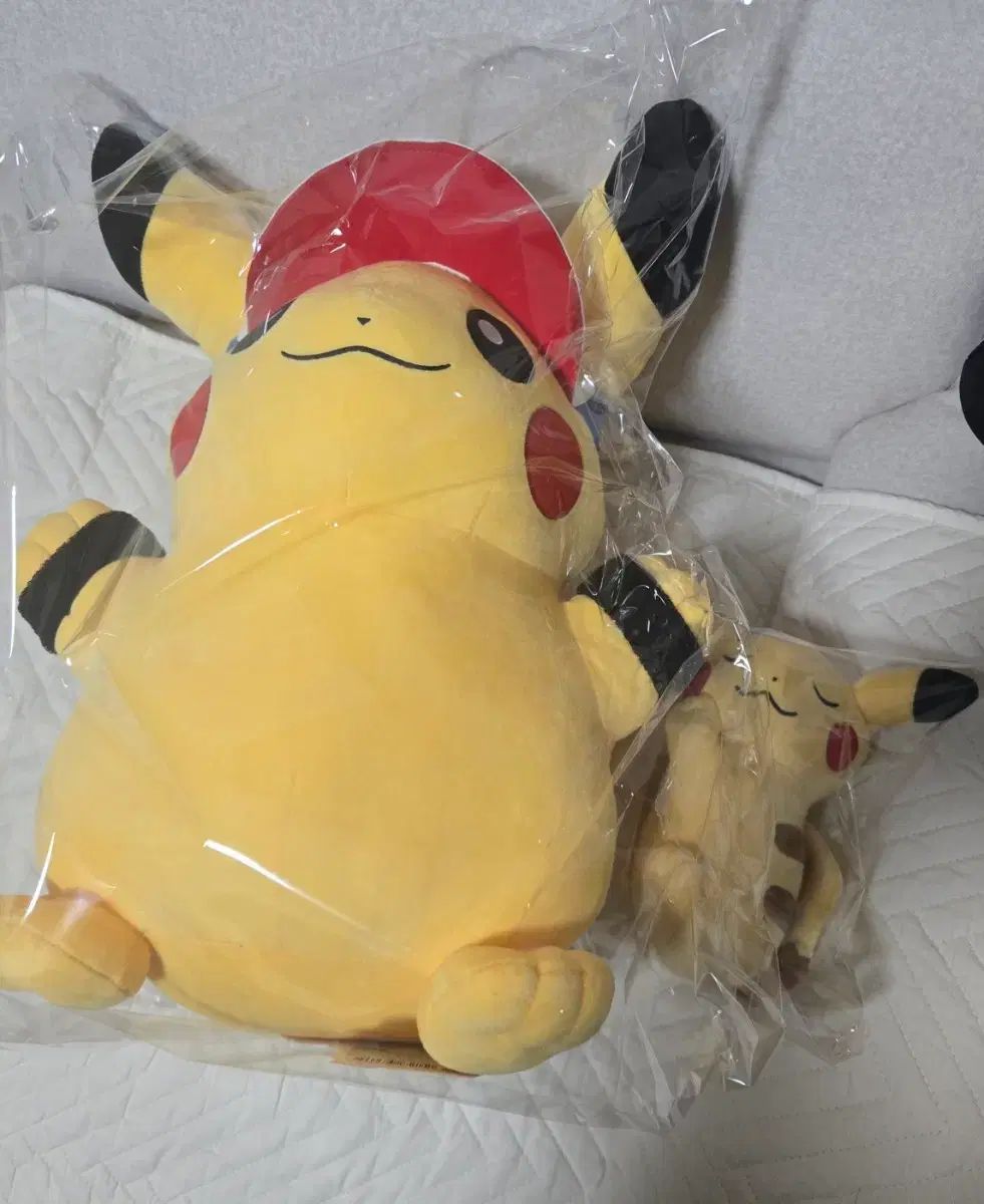 ピカチュウぬいぐるみセット (ポケモンRUN ピカチュウ + 眠る ピカチュウ)