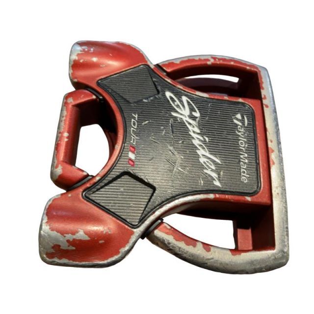 【中古】 テーラーメイド Spider Tour RED(サイトライン) ダブルベンド 33インチ パター PT スチール (フレックスその他) メンズ 男性用 右利き 右用 Eランク ゴルフクラブ