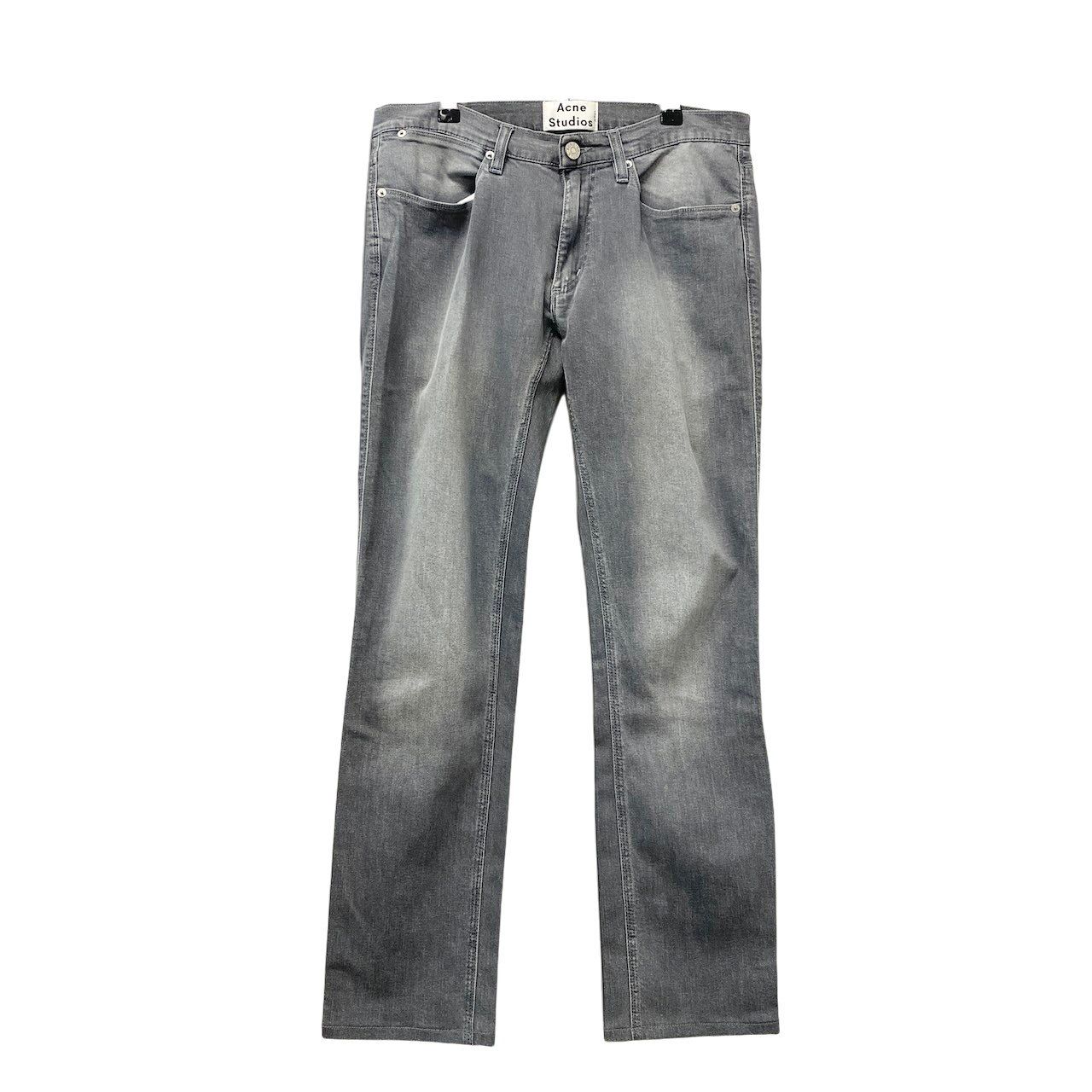 72e21 Acne Studios アクネステュディオズ コットンストレートパンツ ストレッチ ボトムパンツ 31/22 サイズ グレー メンズ 男性用k02i