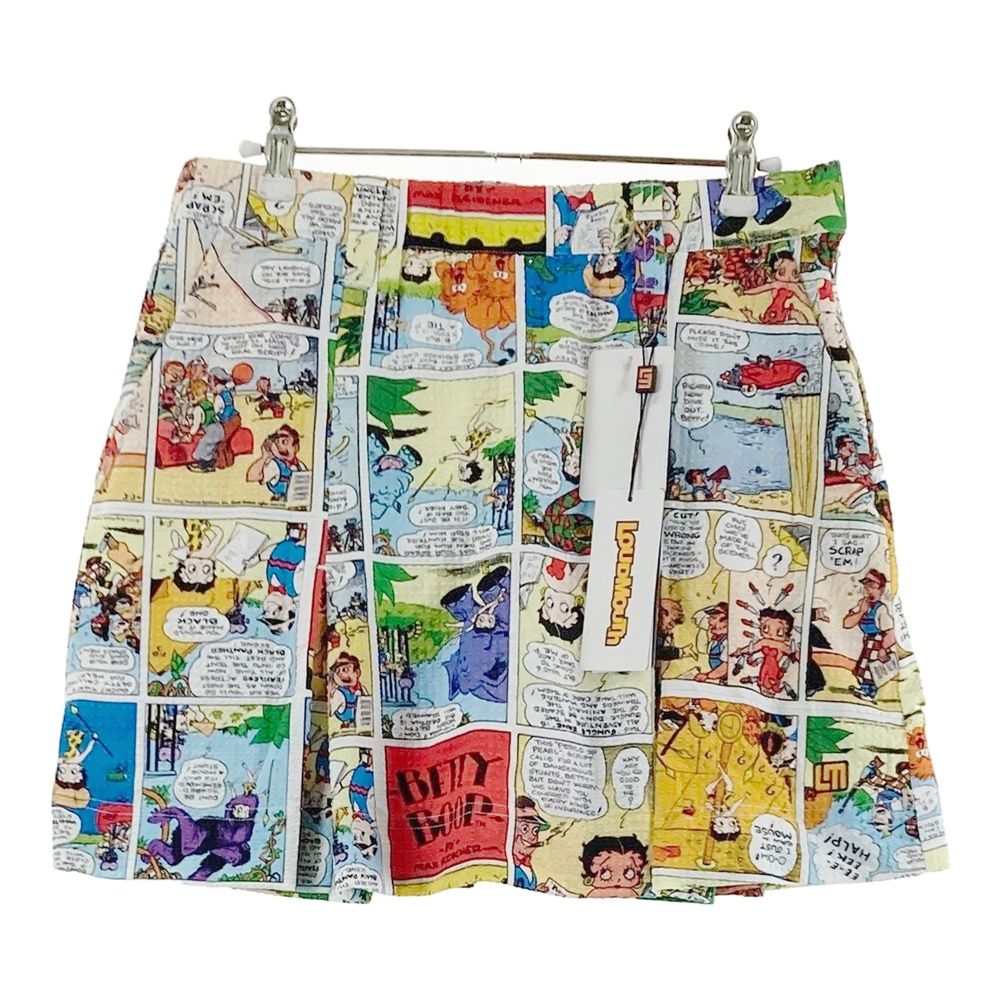サイズ：M LOUD MOUTH ラウドマウス ×Betty Boop 2026年モデル インナー付スカート サッカー地 ベティーズコミック 総柄 ホワイト系 [240101687250] ゴルフウェア レディース ストスト 6,560円
