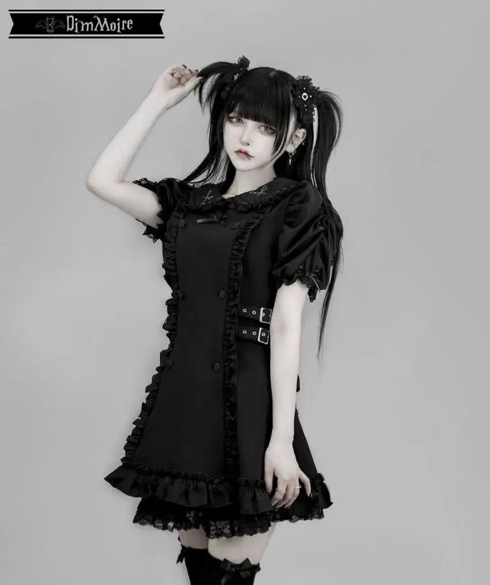ウールMOA 저승소녀 セットアップ 黒 M