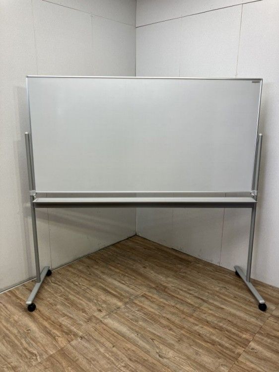 【中古品】オカムラ 脚付両面ホワイトボード 43801A H01 グレー