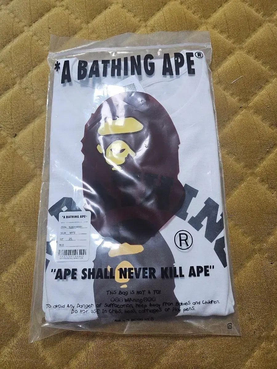 A BATHING APE アベイシングエイプ 白 Tシャツ 2XL