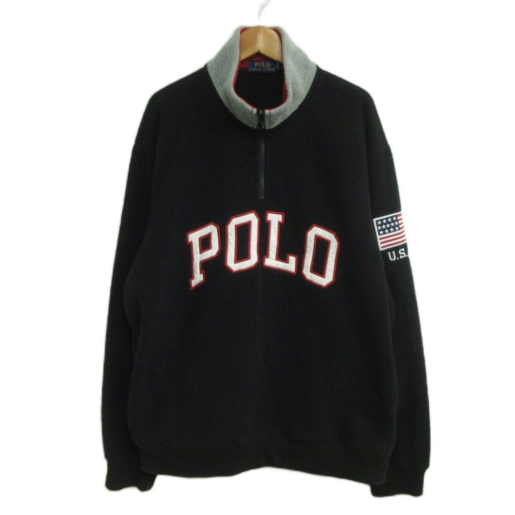 ポロラルフローレン　ジップアップジャケット　リバーシブル　170 ポロ ラルフローレン POLO RALPH LAUREN フリースジャケット ハーフ