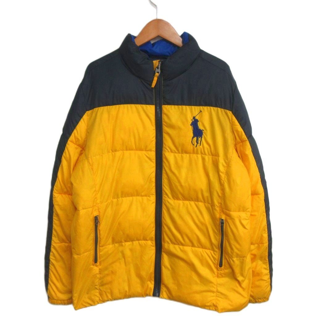 ポロ ラルフローレン POLO RALPH LAUREN パファージャケット ビッグポニー刺繍 バイカラー 中綿 黄 イエロー IBO96 4,779円