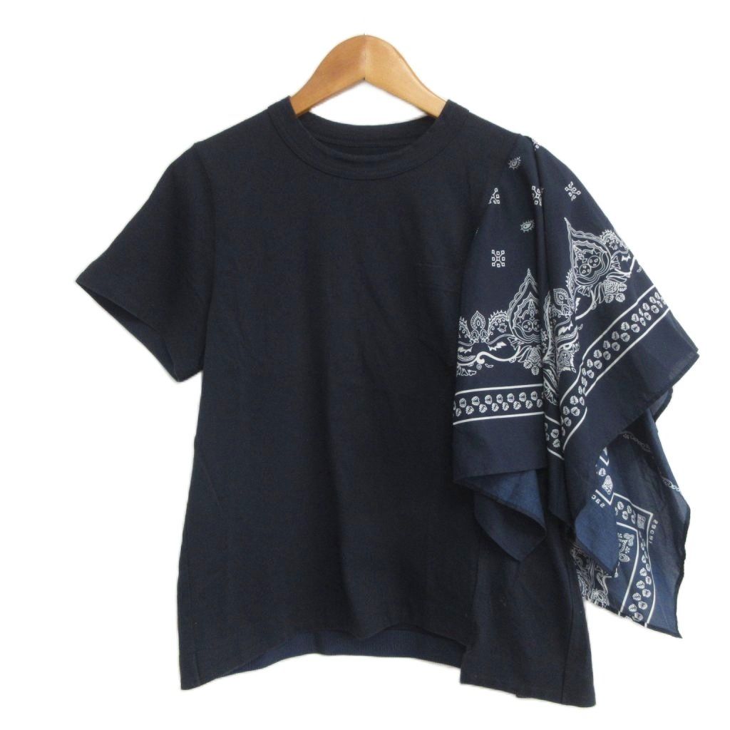 サカイ sacai 19SS バンダナドッキング 半袖 カットソー ペイズリー柄