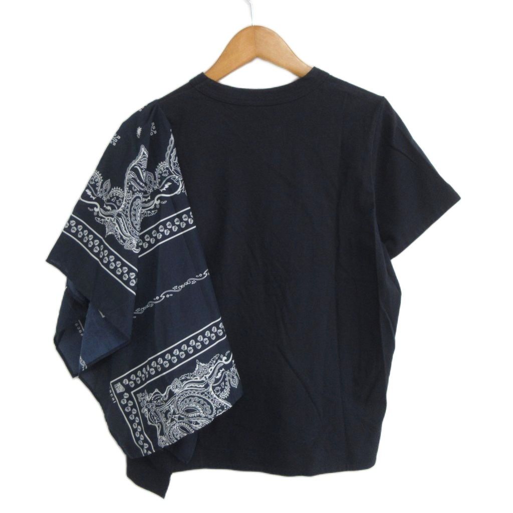 sacai サカイ ペンドルトン バンダナ ペイズリー 柄 Tシャツ 半袖 サカイ sacai 19SS バンダナドッキング 半袖 カットソー ペイズリー柄