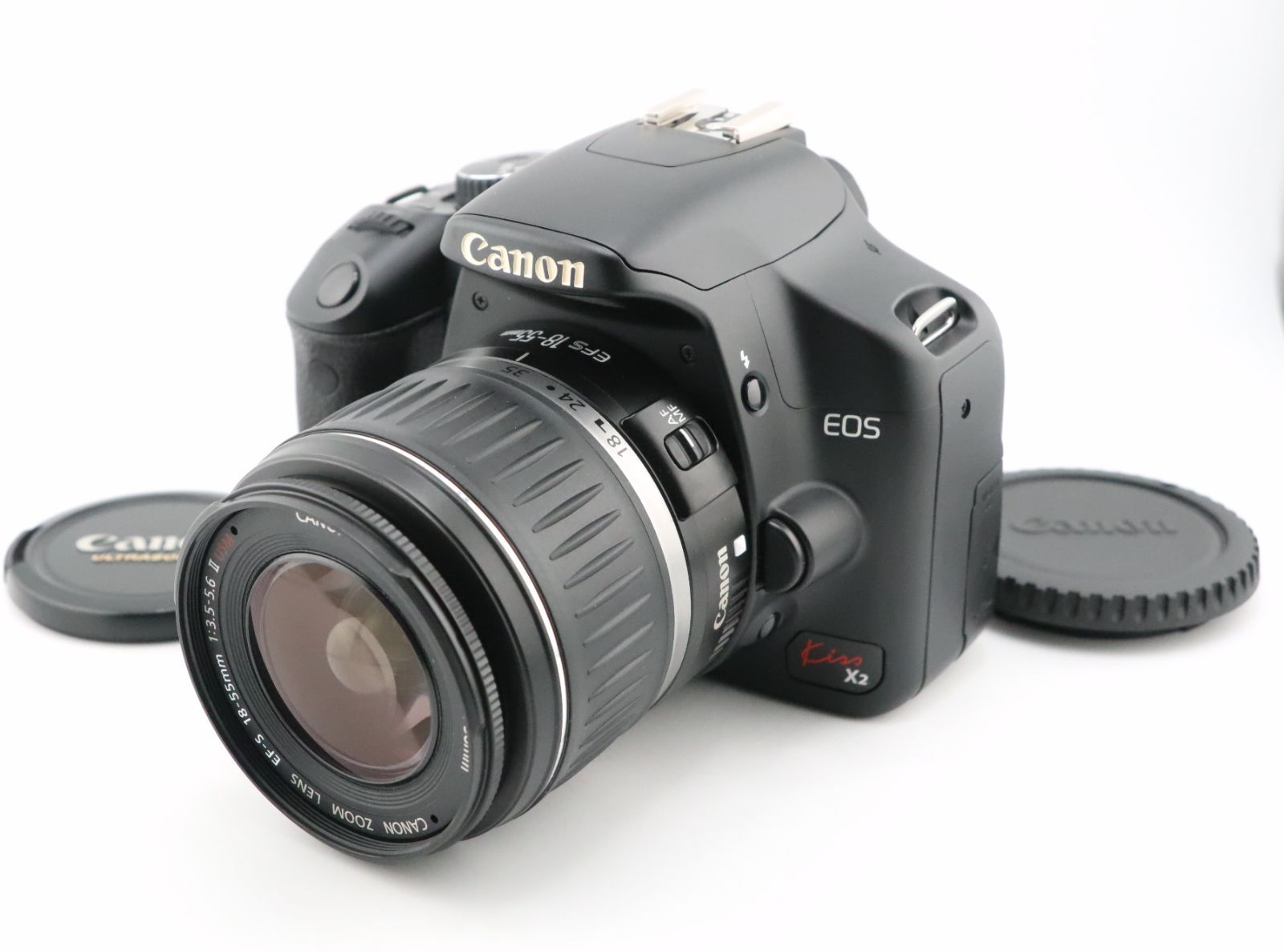 ★極上品★﻿ショット数9回★キヤノン CANON EOS Kiss X2 + EF-S 18-55mm F3.5-5.6 II USM★　W0571＃4985