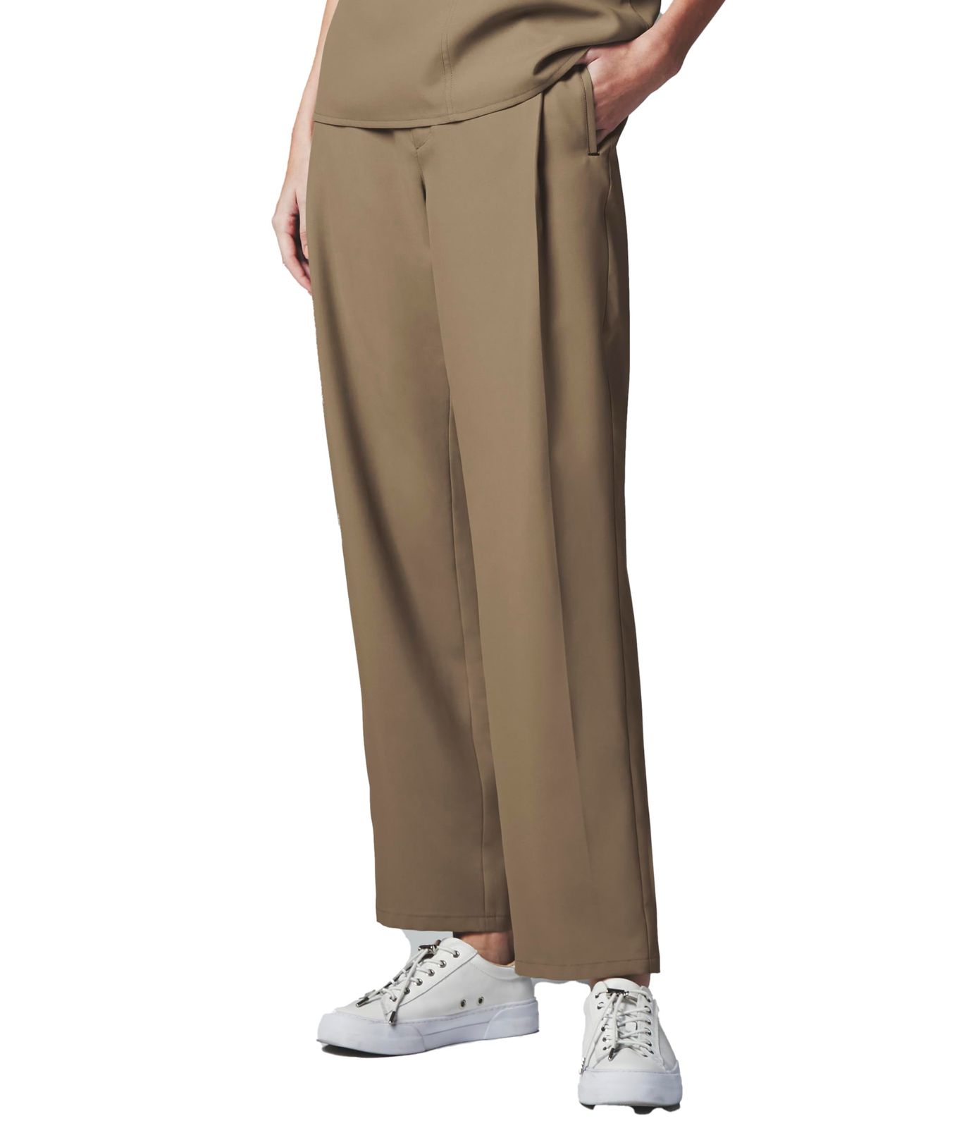 新品 ユナイト パンツ 兼用 ウエストゴム ストレートシルエット イージーケア [透防止/制電/制菌] メディカル エステ 歯科 美容 受付 制服 UNITE DIVISION OF ME DOM0023 C-74 サンドベージュ S