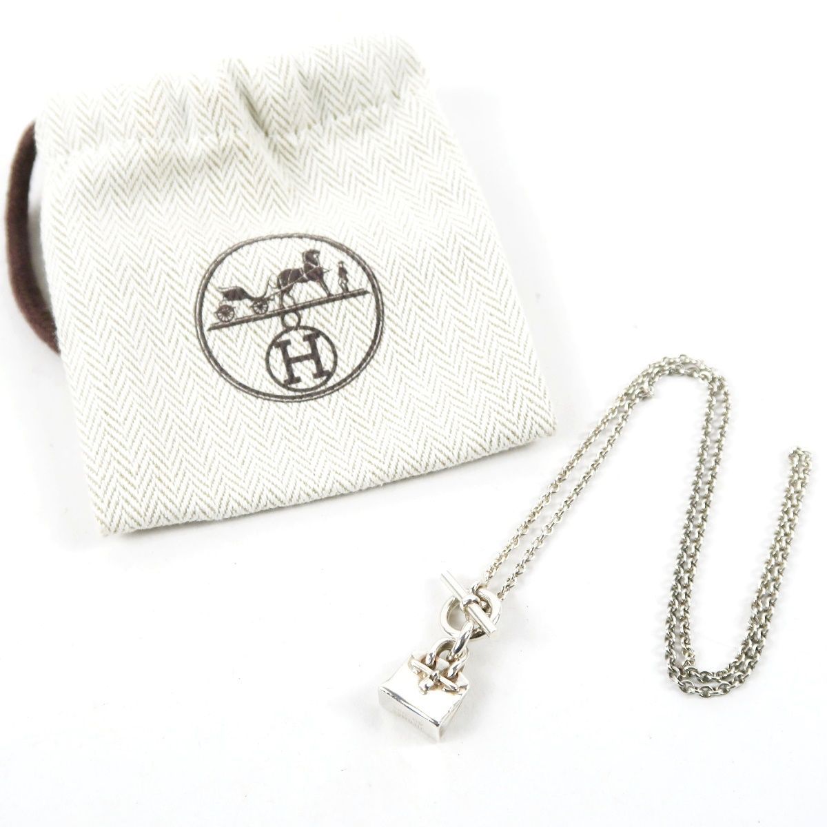 美品】HERMES エルメス アミュレット ケリーネックレス 12.8g