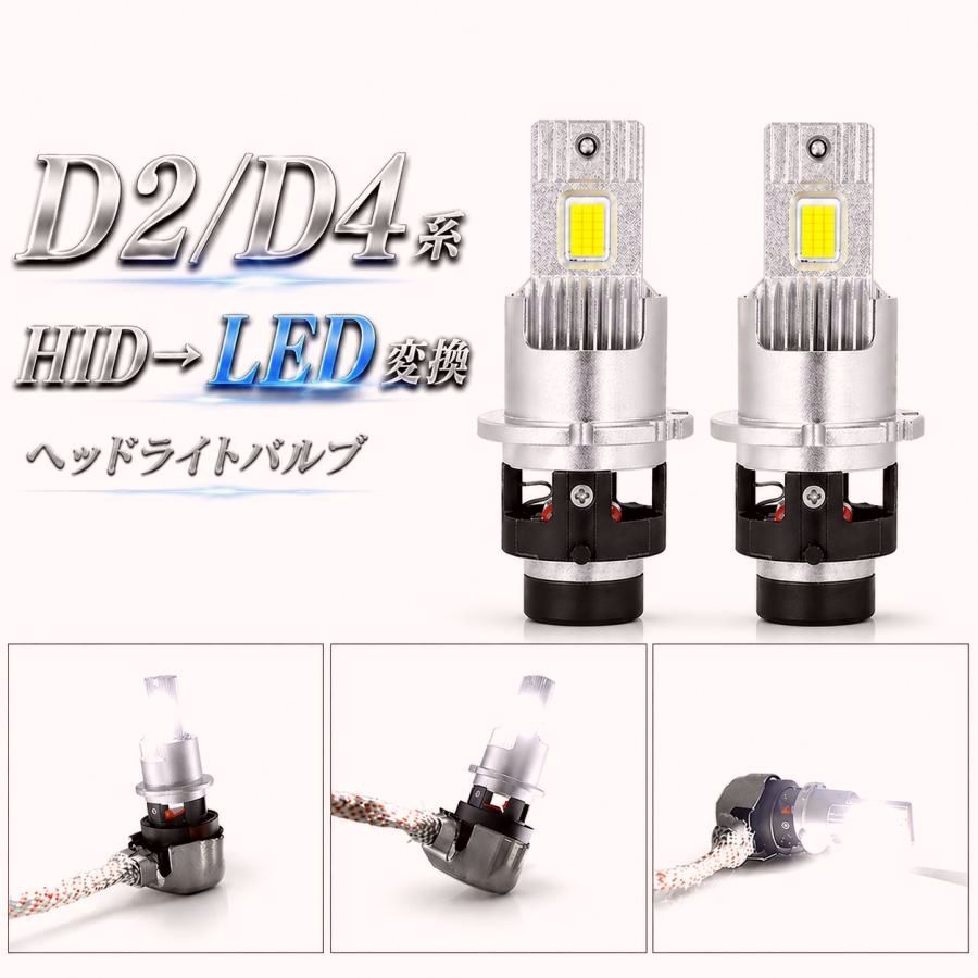 【送料無料】グランディス NA4W LED ヘッドライトバルブ HID変換 D2R ロービーム H15.5〜H21.3 9600lm HLNE
