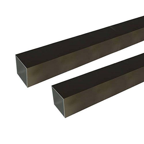 新品 安田 アルミ角パイプ 2m 2.0x40x40mm ブロンズ 2本組