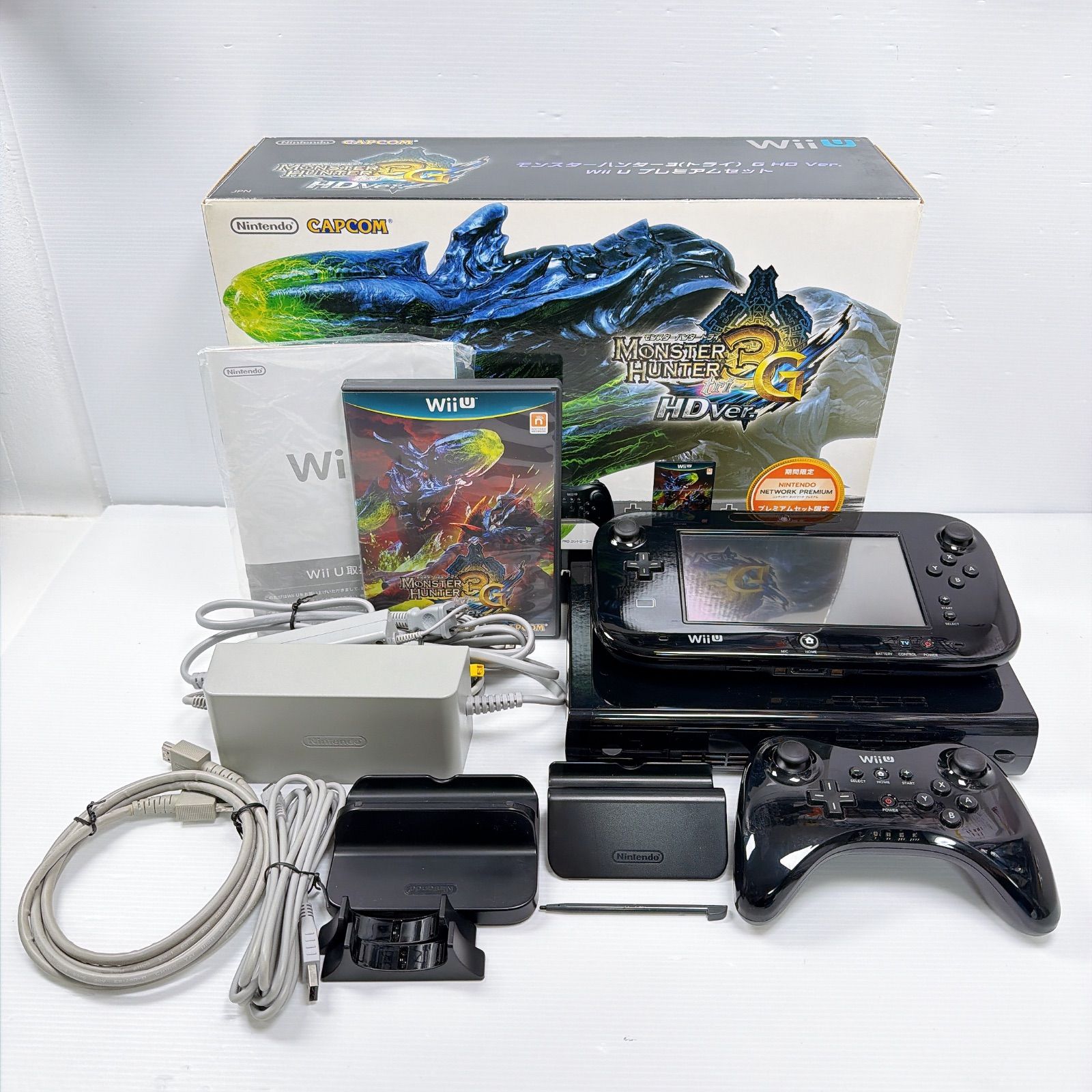 wiIUモンハンセット Wiiu モンスターハンター3 wii u プレミアムセット 32GB 遊べるセット