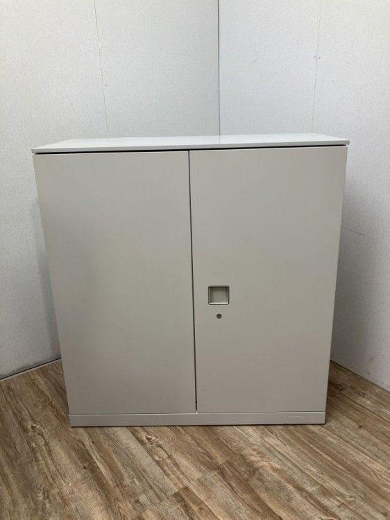 【中古品】オカムラ レクトラインシリーズ 天板付両開き書庫 4H312F Z13 グレー