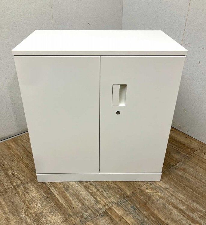 【中古品】イトーキ 天板付両開き書庫 ホワイト