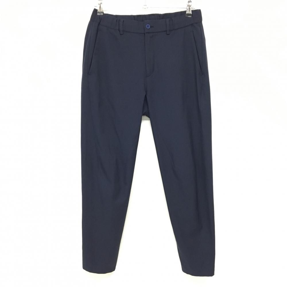 【超美品】ルコック×ユナイテッドアローズ パンツ ネイビー ウエスト調整紐 ストレッチ メンズ L ゴルフウェア le coq sportif
