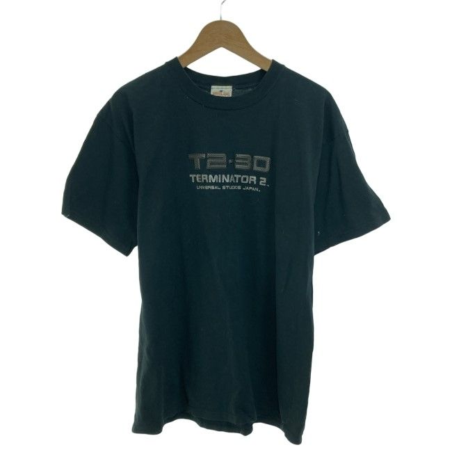 【中古】　UNIVERSAL STUDIOS JAPAN　Tシャツ　半袖　カットソー　トップス　クルーネック　プリント　ターミネーター2　映画　グッズ　エンボス　立体　古着　/1953