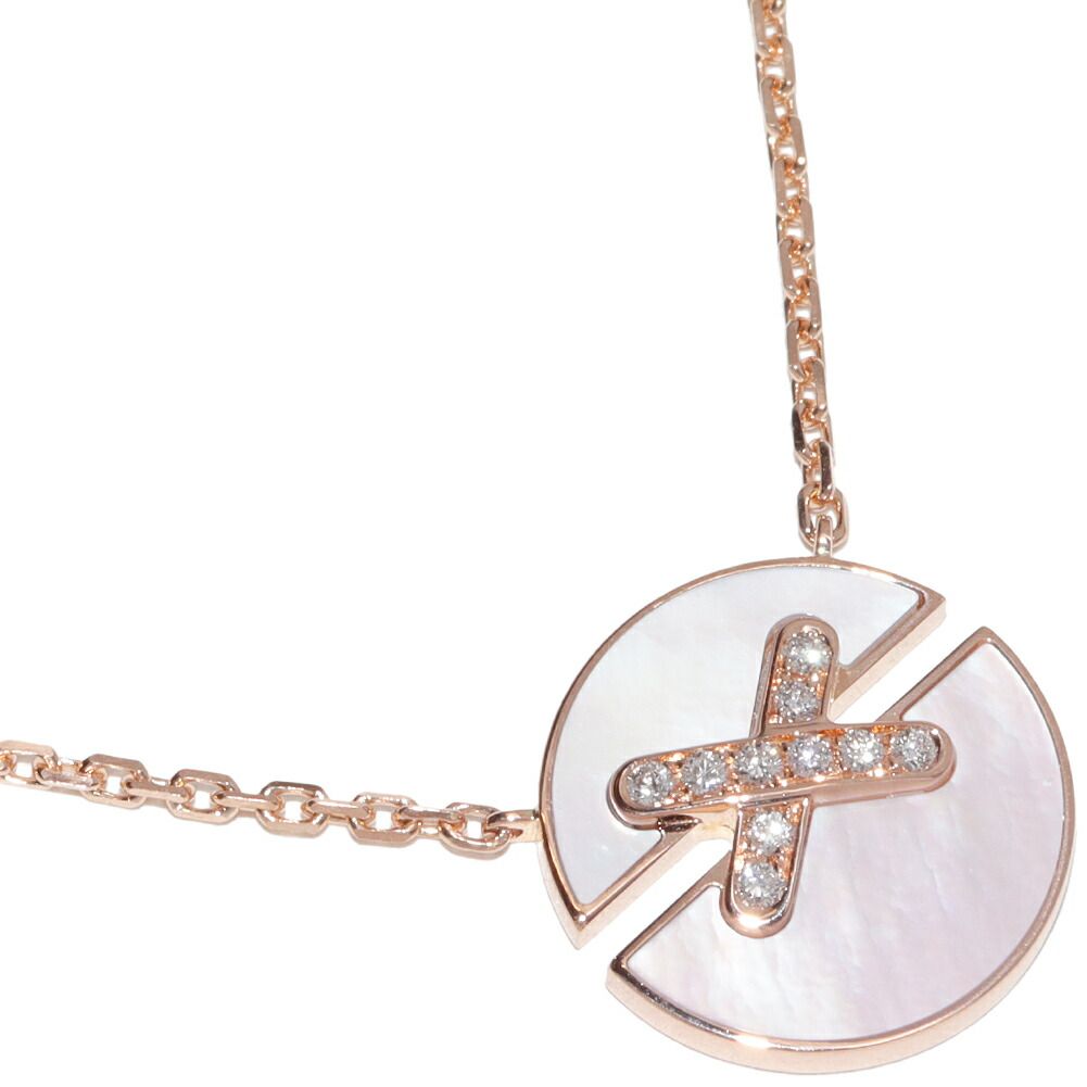 ショーメ ペンダントネックレス K18PG マザーオブパール ダイヤ10P(0.06ct) ジュドゥリアン ハーモニー SM ペンダントネックレス 084220